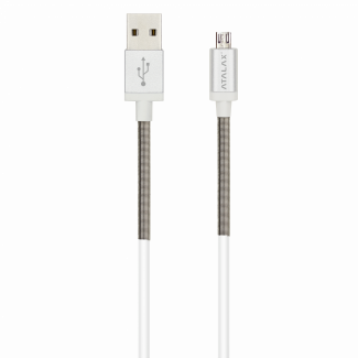 Atalax D1 Premium Data Cable - USB Micro B - White