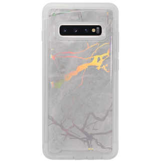 M5 Marble Defender Case for Samsung Galaxy S10+ (Plus) - Silver