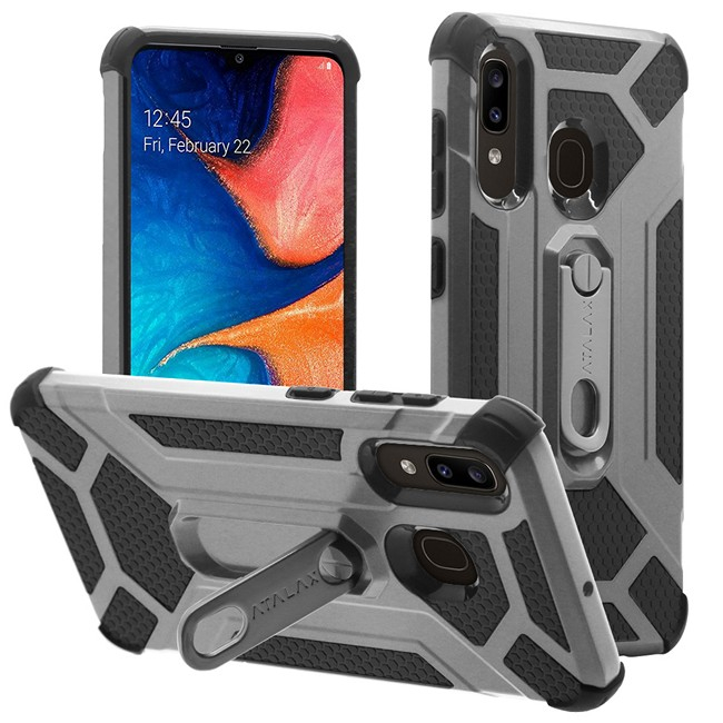 K4 Kickstand Case for Samsung Galaxy A20 - Silver