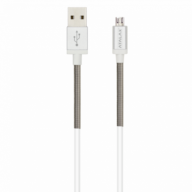 Atalax D1 Premium Data Cable - USB Micro B - White