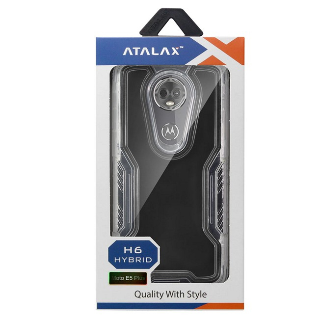 H6 Hybrid Case for Motorola E5 Plus/Supra - Clear 2